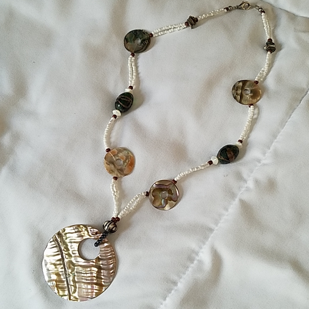 Vintage abalone necklace